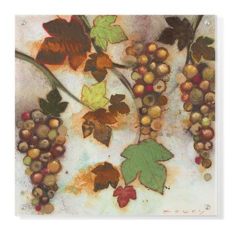 Aleah Koury Limited Edition Ready to Hang Giclee on Clear Acrylic: "Vineyard Visions II"