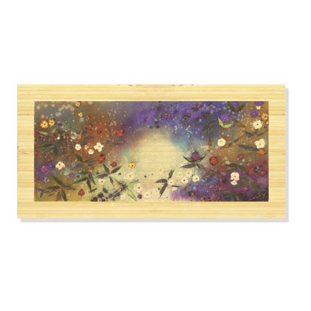 Aleah Koury Limited Edition Ready to Hang Giclee on Sustainable Bamboo: "Floral Impressions no. 3"