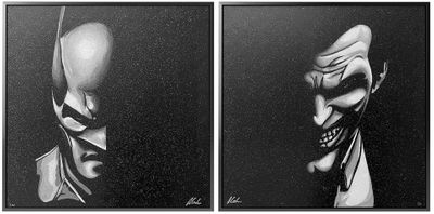 Alex Costa Mixed Media Diamond Dust Canvas Giclee:"Faces of Gotham (Suite of 2)" Alex Costa Mixed Media Diamond Dust Canvas Giclee:"Faces of Gotham (Suite of 2)"