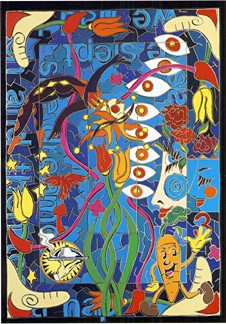 Alex Echo Limited Edition Serigraph on Paper: " Dream of Three Roses "