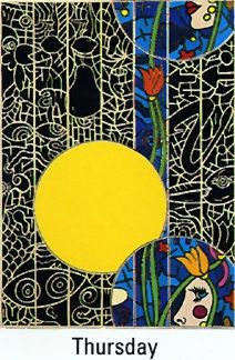 Alex Echo Limited Edition Serigraph on Paper: " Seven Moons Suite: Thursday "