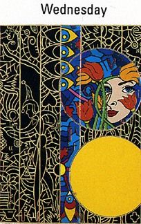 Alex Echo Limited Edition Serigraph on Paper: " Seven Moons Suite: Wednesday "