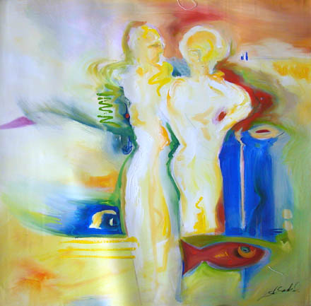 Alex Gockel Handsigned & Numbered Limited Edition Embellished Giclee on Canvas:"Romance in a Far Off Place"