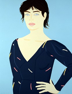 Alex Katz Handsigned and Numbered Limited Edition Serigraph: "Grey Dress"