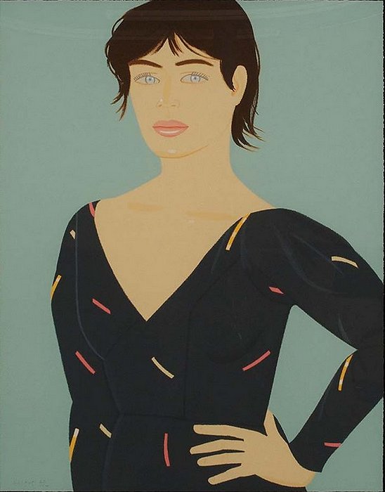 Alex Katz Artist Siigned Limited Edition Serigraph on Paper:"Grey Dress"