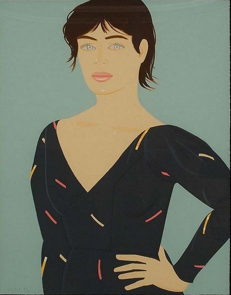 Alex Katz Artist Siigned Limited Edition Serigraph on Paper:"Grey Dress"