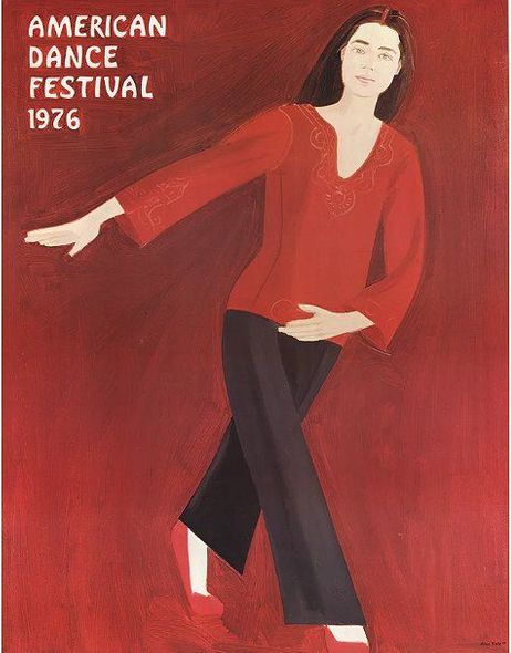 Alex Katz Rare Open Edition Lithograph:"American Dance Festival, 1976"