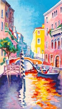 Alex Pauker Handsigned and Numbered Limited Edition Serigraph: "Boaters by the Bridge"