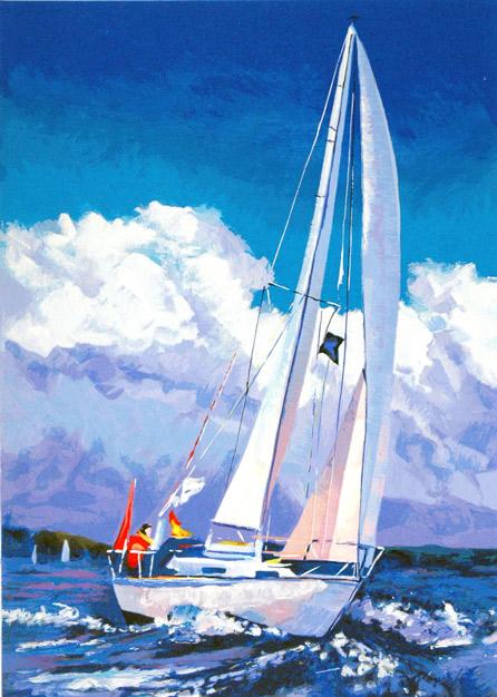 Alex Pauker Artist Signed Limited Edition Serigraph:"High Winds"