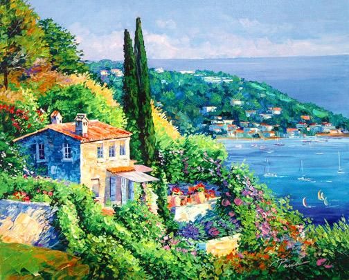 Alex Pauker Artist Signed Limited Edition Canvas Giclee:"Placid View"