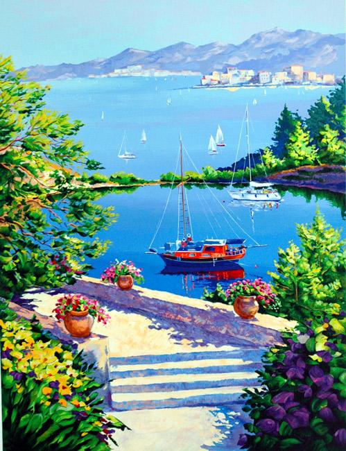 Alex Pauker Artist Signed Limited Edition Serigraph:"Villa Esperanza"