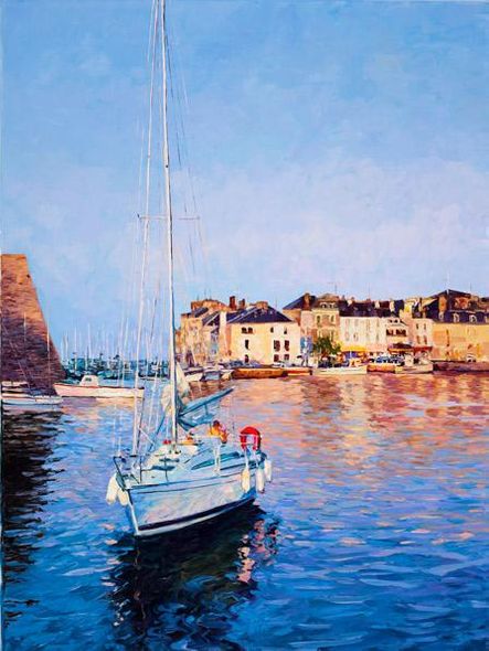 Alex Pauker Artist Signed Limited Edition Canvas Giclee:"Sail Harbor"