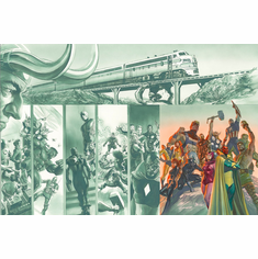 Alex Ross Artist Hand Signed Limited Edition Giclee:"Origins: Avengers (Canvas)"