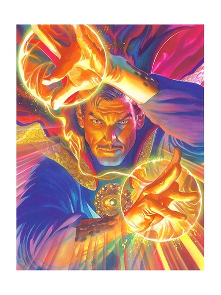 Alex Ross Artist Hand Signed Limited Edition Print:"Marvelocity: Doctor Strange"