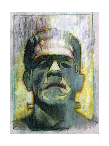 Bill Sienkiewicz Artist Hand Signed Limited Edition Print:"Frankensteins Monster"