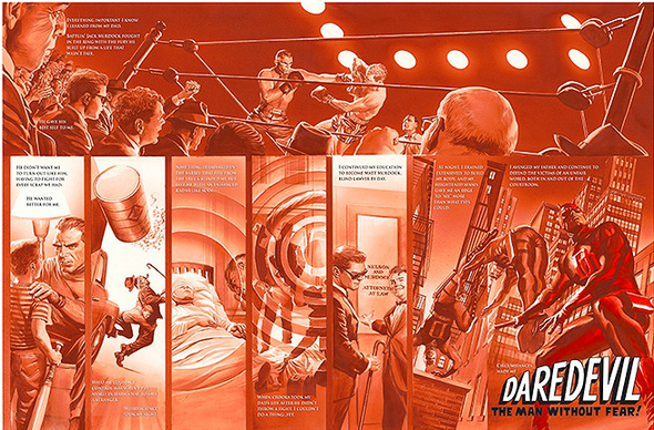 Alex Ross Artist Hand Signed Limited Edition Proof Print:"Origins: Daredevil"