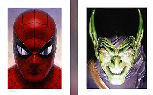Alex Ross Artist Hand Signed Limited Edition Proof Print:"Spider-Man & Green Goblin (Set of 2)"