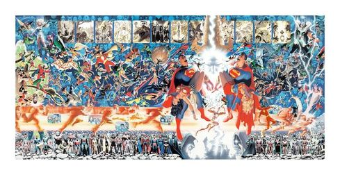 Alex Ross Artist Hand Signed Limited Edition Large Format Print:"Crisis" Alex Ross Artist Hand Signed Limited Edition Large Format Print:"Crisis"