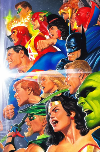 Alex Ross Artist Signed Limited Edition Giclee Print:"JLA: Warriors of Justice " Alex Ross Artist Signed Limited Edition Giclee Print:"JLA: Warriors of Justice "