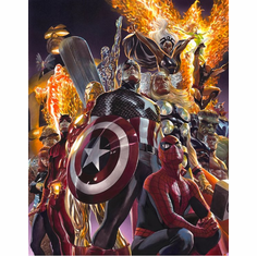 Alex Ross Artist Signed Marvel Dimensions Limited Edition Giclee Print:"Strength in Numbers"