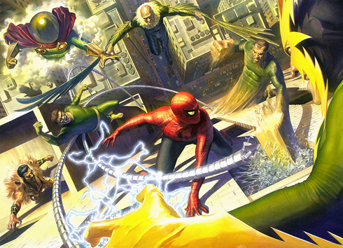 Alex Ross Hand Signed and Numbered Limited Edition Canvas Giclee:"Sinister Six"