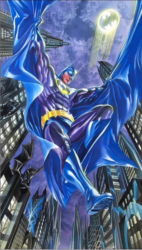 Alex Ross Artist Hand Signed and Numbered Limited Edition Artist Proof Canvas Giclee:"Dark Knight Detective- Batman"