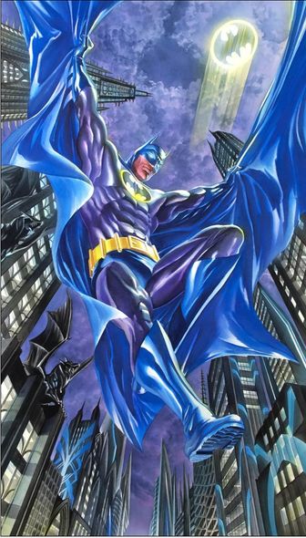 Alex Ross Artist Hand Signed and Numbered Limited Edition Artist Proof Canvas Giclee:"Dark Knight Detective- Batman"