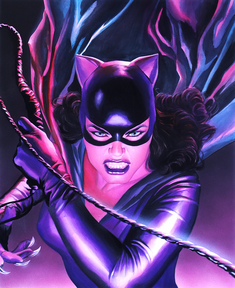 Alex Ross Hand Signed and Numbered Limited Edition Giclee on Paper and Canvas:"Mythology: Catwoman"