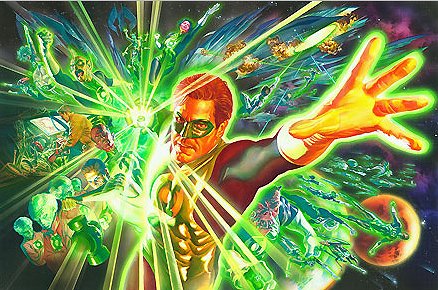 Alex Ross Hand Signed and Numbered Limited Edition Giclee on Paper and Canvas:"The Green Lantern - The Power of the Ring "