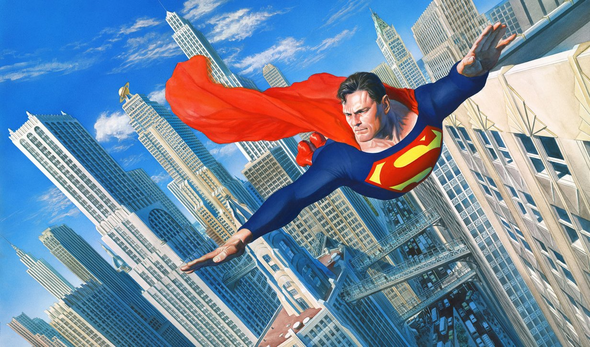Alex Ross Hand-Signed Limited Edition Giclee:"Look! Up in the Sky"