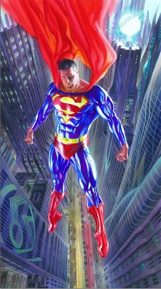 Alex Ross Artist Hand Signed and Numbered Limited Edition Artist Proof Canvas Giclee:"Man of Tommorow - Superman"