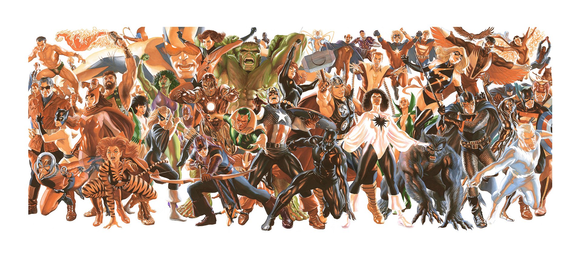 Alex Ross Artist Hand Signed Limited Edition Giclee:"Avengers 60th Anniversary"