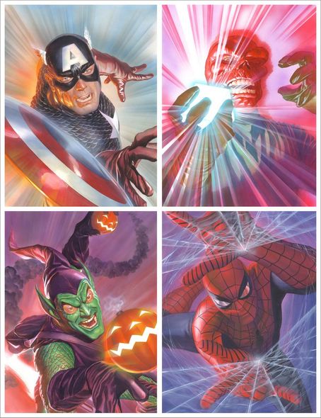 Alex Ross Limited Edition Fine Art Offset Lithograph Print on Paper:"Heroes And Foes"