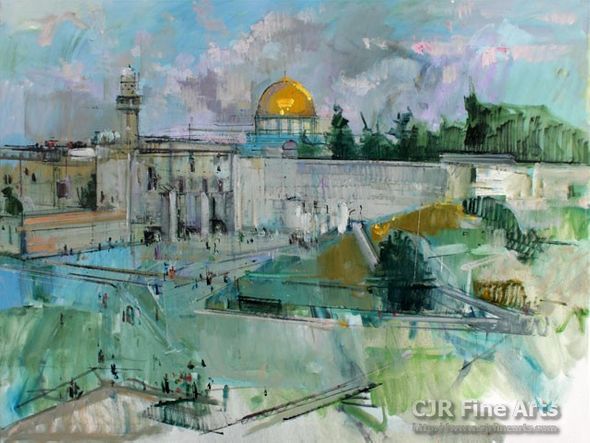 Alex Zwarenstein Hand Signed Limited Edition Canvas Giclee:"Jerusalem"