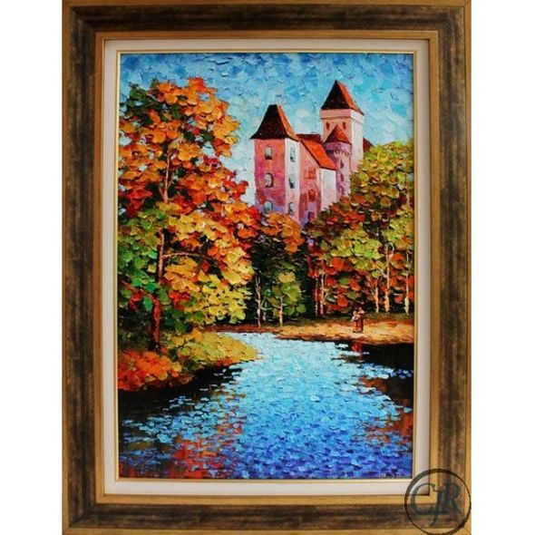 Alexander Antanenka Hand Embellished Giclee on Canvas:"A Home by the Water (Framed 2)"