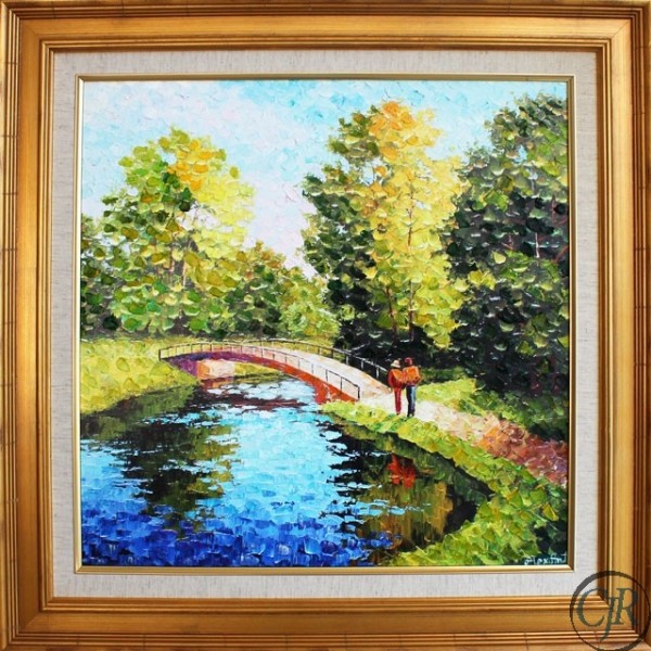 Alexander Antanenka Hand Embellished Giclee on Canvas:"A Walk in the Fresh Air (Framed)"