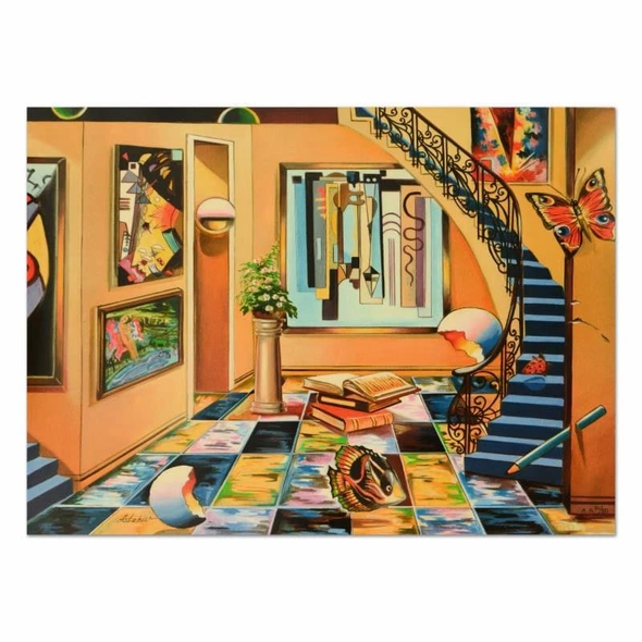 Alexander Astahov Signed Limited Edition Hand-pulled Serigraph Print: "Homage to Miro"