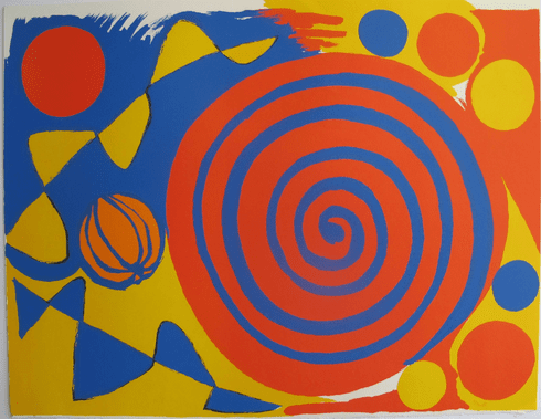 Alexander Calder Lithograph:"Spirale Avec Citrouille 1973" Alexander Calder Lithograph:"Spirale Avec Citrouille 1973"