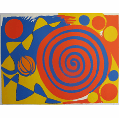 Alexander Calder Lithograph:"Spirale Avec Citrouille 1973"