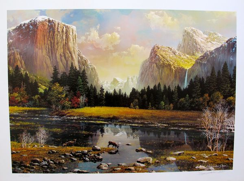 Alexander Chen Hand Signed Limited Edition Lithograph:"Yosemite Splendor" | Out of Stock