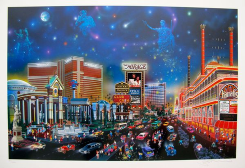 Alexander Chen Hand Signed Serigraph:"Luck Be A Lady Las Vegas"