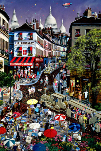 Alexander Chen Limited Edition Giclee:"A Day at Montmarte" Alexander Chen Limited Edition Giclee:"A Day at Montmarte"