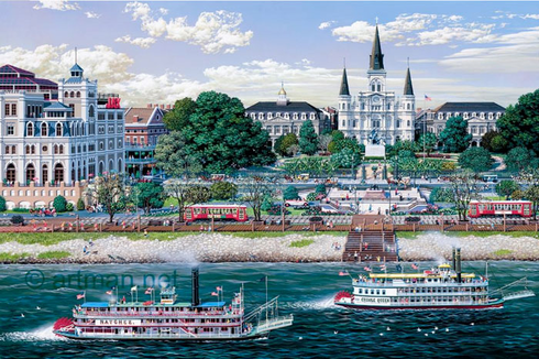 Alexander Chen Limited Edition Mixed Gicle:"Jackson Square"