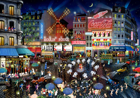 Alexander Chen Limited Edition Mixed Giclee:"Moulin Rouge"