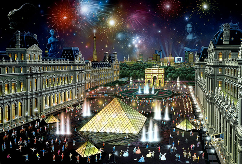 Alexander Chen Limited Edition Mixed Giclee:"The Louvre"