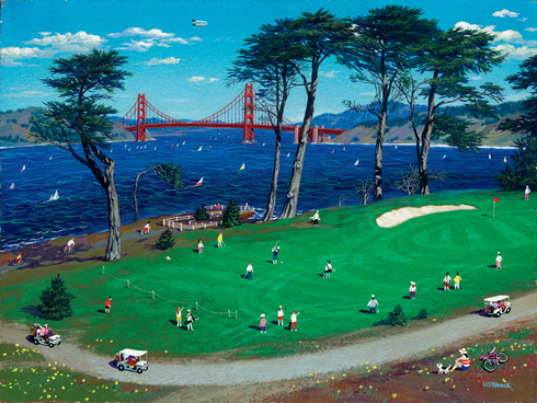 Alexander Chen Limited Edition Mixed Media:"Lincoln Park San Francisco"