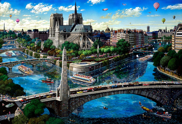 Alexander Chen Limited Edition Mixed Media:"Notre Dame"