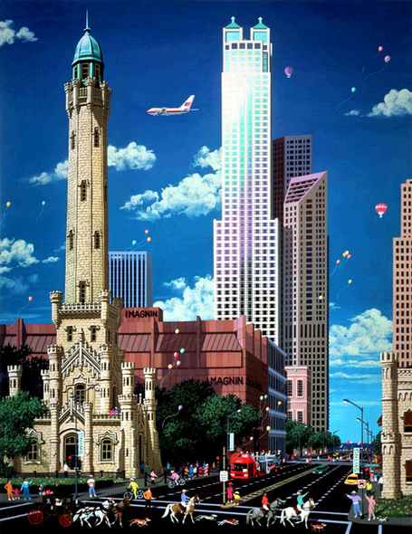 Alexander Chen Limited Edition Mixed Media :"Old Water Tower"