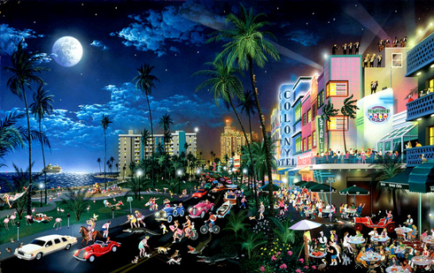 Alexander Chen Limited Edition Mixed Media:"South Beach"
