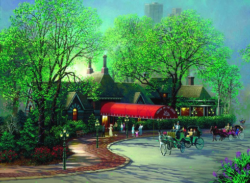 Alexander Chen Limited Edition Mixed Media:"Tavern on the Green"